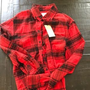 Long sleeve red flannel